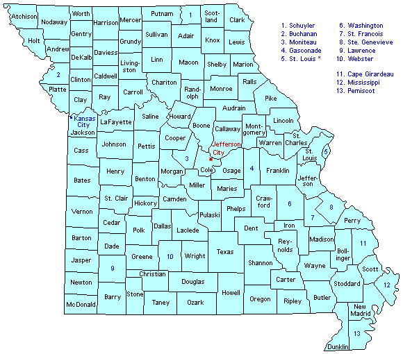 Missouri County Map